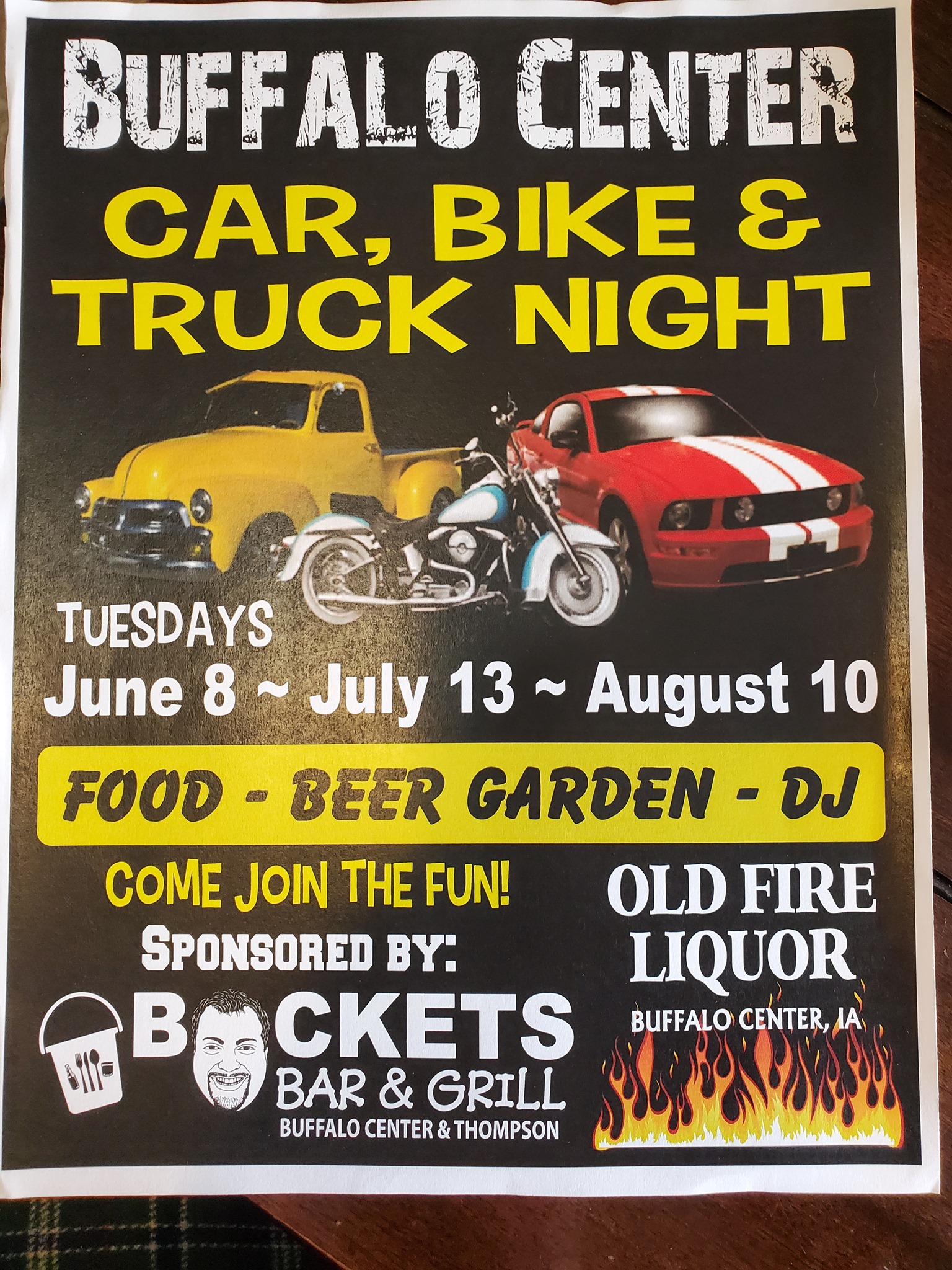 Event Promo Photo For Buffalo Center Car, Bike & Truck Night