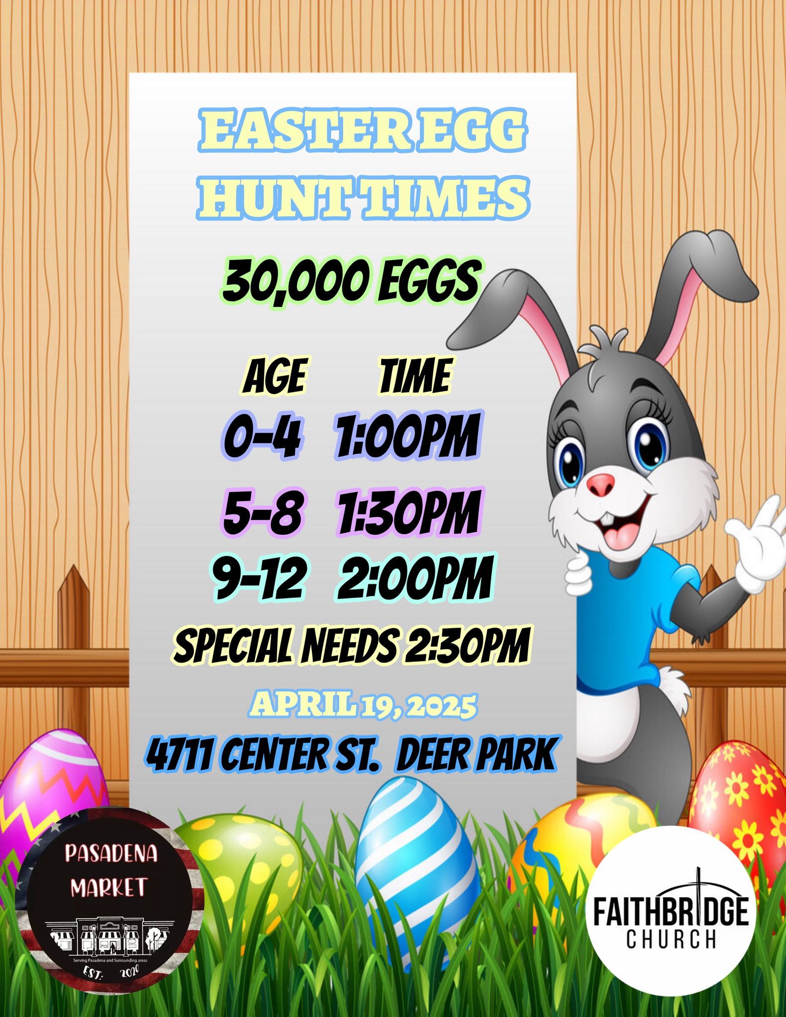 EGG HUNT TIMES