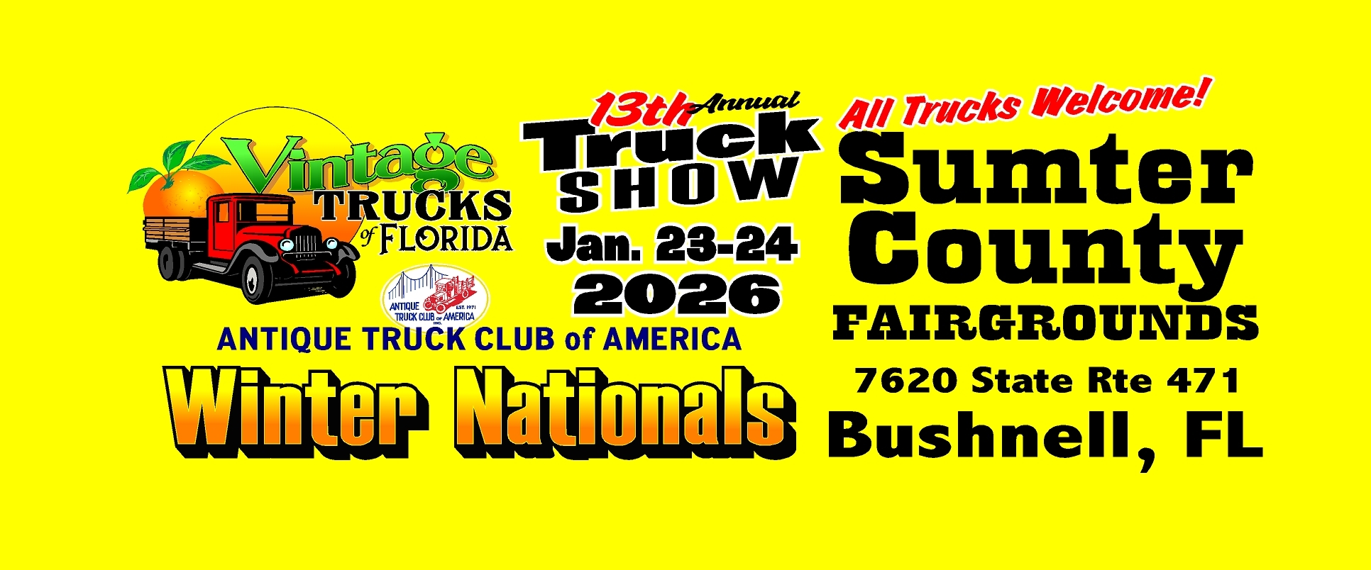 Event Promo Photo For Vintage Trucks of Florida -ATCA Winter Nationals