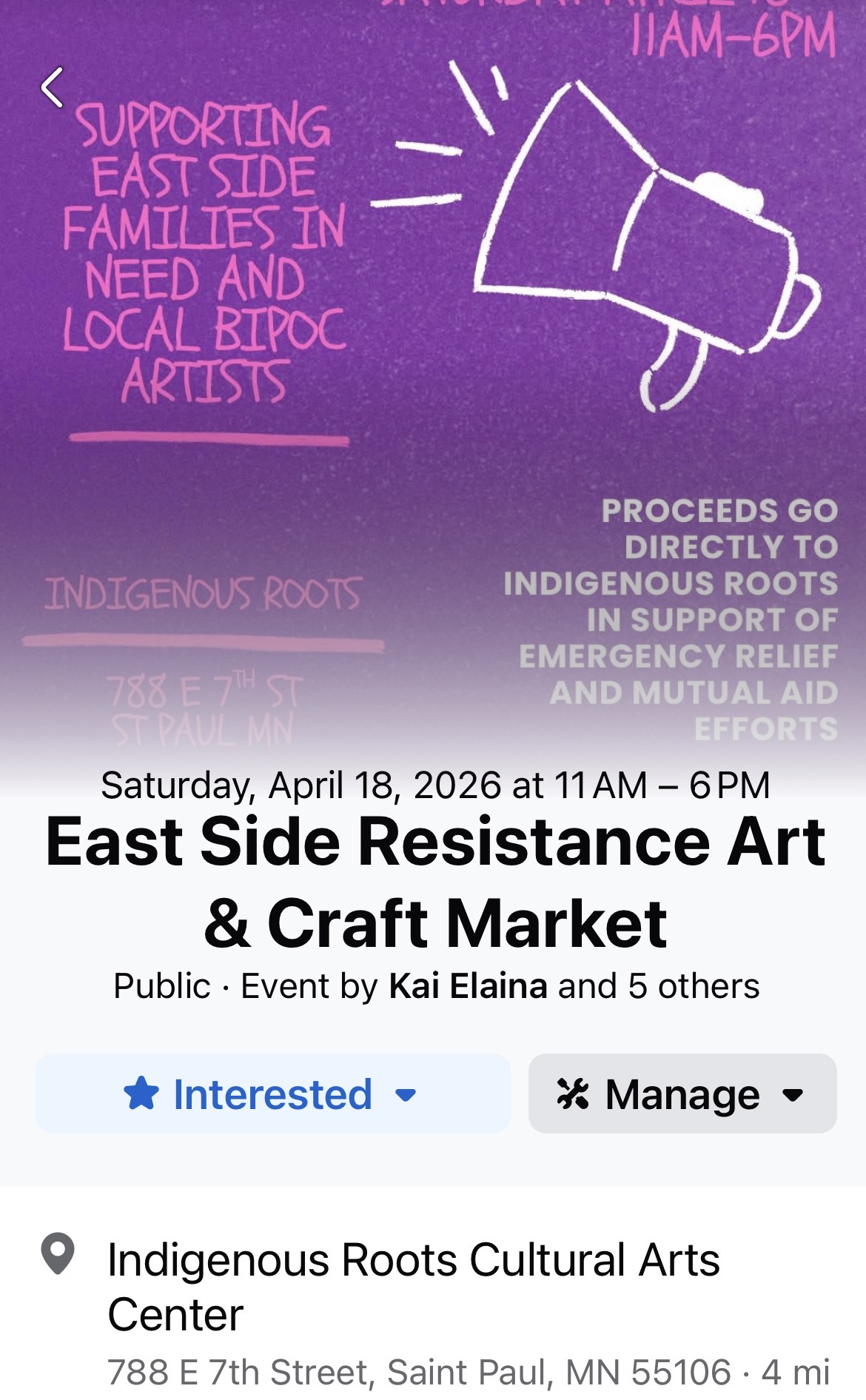 Event Promo Photo For East Side Resistance Art & Craft Market