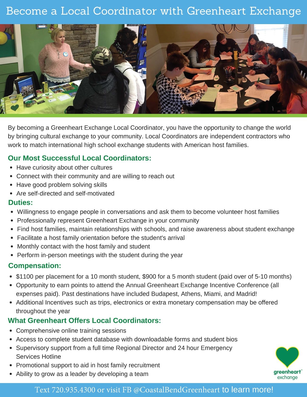 Local Coordinator For High School Foreign Exchange Program