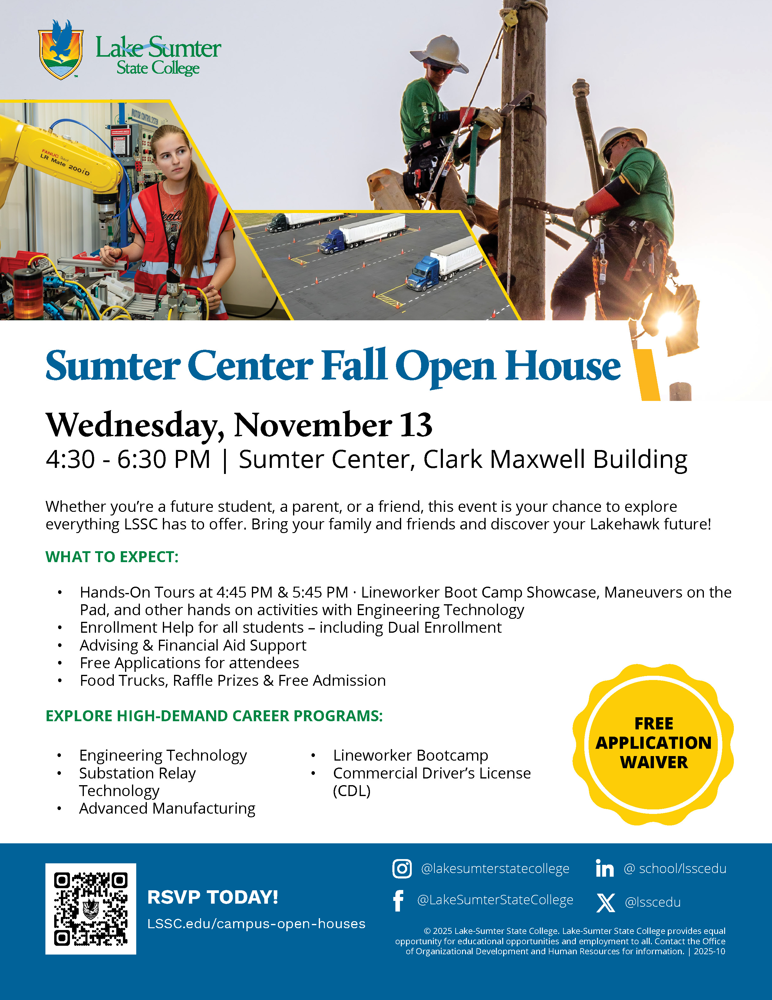 Event Promo Photo For LSSC Sumter Center Fall Open House