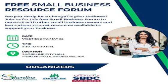 FREE Small Business Event - Shoreline Photo - Click Here to See