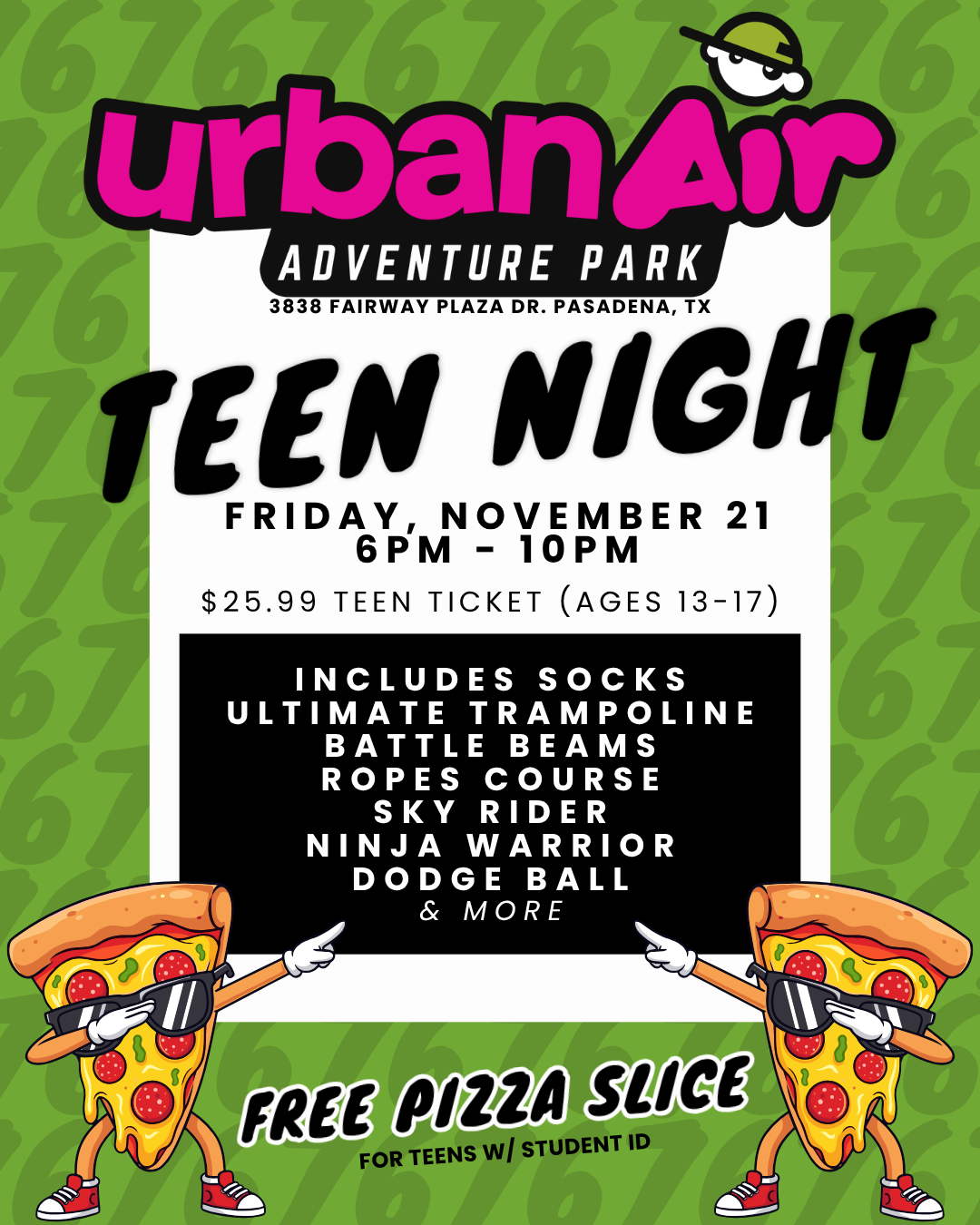 Event Promo Photo For Urban Air Adventure Park TEEN NIGHT!